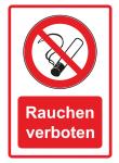 Verbotszeichen Piktogramm & Text deutsch rot
