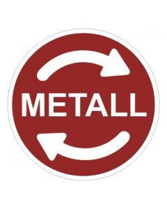 Recycling Wertstoff Mülltrennung Symbol Metall · Aufkleber | Schild | Magnetschild