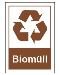 Recycling Wertstoff Mülltrennung Symbol Biomüll · Aufkleber | Schild | Magnetschild