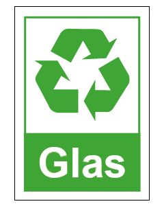 Recycling Wertstoff Mülltrennung Symbol Glas · Aufkleber | Schild | Magnetschild