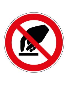 Verbotszeichen Berühren verboten · ISO_7010_P010 · Aufkleber | Schild | Magnetschild | Aufkleber stark haftend | Aluminiumschild selbstklebend | Fußbodenaufkleber