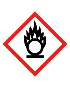 GHS Gefahrensymbol Flamme über Kreis, entzündend wirkende Stoffe · Aufkleber | Schild | Magnetschild | Aufkleber stark haftend | Aluminiumschild selbstklebend | Fußbodenaufkleber