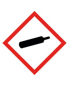 GHS Gefahrensymbol Gasflasche, unter Druck stehende Gase · Aufkleber | Schild | Magnetschild | Aufkleber stark haftend | Aluminiumschild selbstklebend | Fußbodenaufkleber