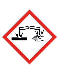 GHS Gefahrensymbol Ätzwirkung, Hautätzend · Aufkleber | Schild | Magnetschild | Aufkleber stark haftend | Aluminiumschild selbstklebend | Fußbodenaufkleber