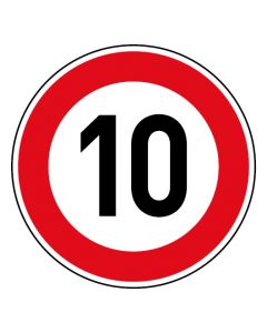 Verkehrszeichen Tempo Limit · Aufkleber | Schild | Magnetschild · 10 km/h