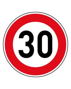 Verkehrszeichen Tempo Limit · Aufkleber | Schild | Magnetschild · 30 km/h