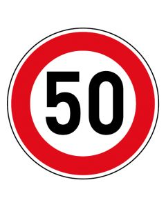 Verkehrszeichen Tempo Limit · Aufkleber | Schild | Magnetschild · 50 km/h