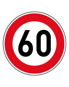 Verkehrszeichen Tempo Limit · Aufkleber | Schild | Magnetschild · 60 km/h