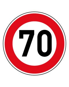 Verkehrszeichen Tempo Limit · Aufkleber | Schild | Magnetschild · 70 km/h