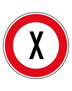 Verkehrszeichen Tempo Limit · Aufkleber | Schild | Magnetschild · Wunschziffer km/h