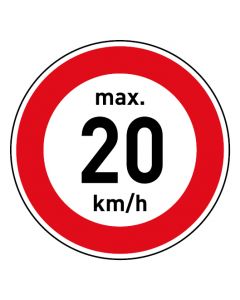 Zulässige Höchstgeschwindigkeit 20 km/h