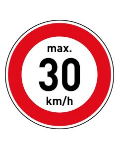 Verkehrszeichen · Aufkleber | Schild | Magnetschild · Zulässige Höchstgeschwindigkeit 30 km/h