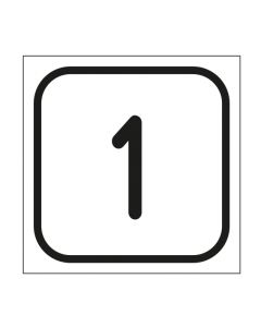Zahlen-Set "1-1" · viereckig - schwarz / weiß