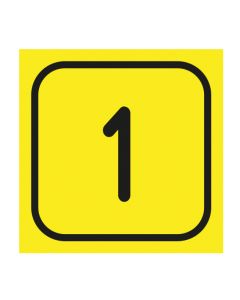 Zahlen-Set "1-1" · viereckig - schwarz / gelb