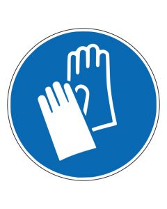 Gebotszeichen Handschutz benutzen · ISO 7010 M009 · Aufkleber | Schild | Magnetschild | Aufkleber stark haftend | Aluminiumschild selbstklebend | Fußbodenaufkleber