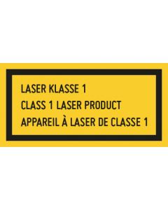 Hinweiszeichen Laserklasse 1 · 3-sprachig · Aufkleber | Schild | Magnetschild | Aufkleber stark haftend | Aluminiumschild selbstklebend | Fußbodenaufkleber