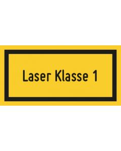 Hinweiszeichen Laserklasse 1 · Aufkleber | Schild | Magnetschild | Aufkleber stark haftend | Aluminiumschild selbstklebend | Fußbodenaufkleber