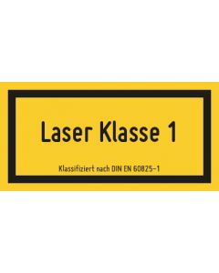 Hinweiszeichen Laserklasse 1 · DIN EN 60825-1 · Aufkleber | Schild | Magnetschild | Aufkleber stark haftend | Aluminiumschild selbstklebend | Fußbodenaufkleber