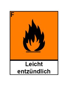 Gefahrstoffzeichen · Aufkleber | Schild | Magnetschild · leichtentzündlich Hazard_F (Piktogramm+Text)
