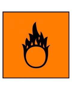 Gefahrstoffzeichen brandfördernd Hazard_O · Aufkleber | Schild | Magnetschild | Aufkleber stark haftend | Aluminiumschild selbstklebend | Fußbodenaufkleber