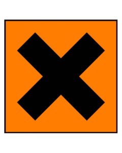 Gefahrstoffzeichen gesundheitsschädlich Hazard_x · Aufkleber | Schild | Magnetschild | Aufkleber stark haftend | Aluminiumschild selbstklebend | Fußbodenaufkleber