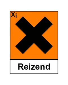 Gefahrstoffzeichen reizend Hazard_X (Piktogramm+Text) · Aufkleber | Schild | Magnetschild | Aufkleber stark haftend | Aluminiumschild selbstklebend | Fußbodenaufkleber
