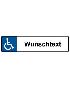 Behinderten Kennzeichenschild Wunschtext · Aufkleber | Schild | Magnetschild