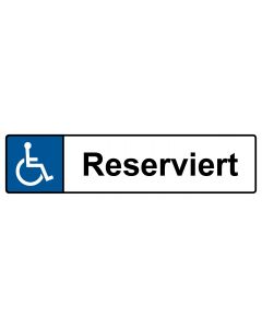 Behinderten Kennzeichenschild reserviert · Aufkleber | Schild | Magnetschild