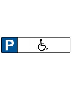 Kennzeichenschild mit Behinderten Symbol