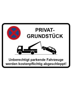 Parkverbotsschild Privatgrundstück · Aufkleber | Schild | Magnetschild