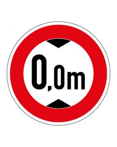 Verkehrszeichen Durchfahrtshöhe max. „Wunschhöhe“ · Aufkleber | Schild | Magnetschild