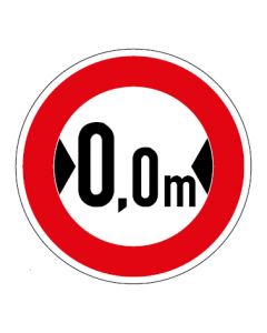 Verkehrszeichen Durchfahrtsbreite max. „Wunschbreite“ · Aufkleber | Schild | Magnetschild