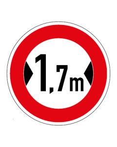 Durchfahrtsbreite max. 1,7 m