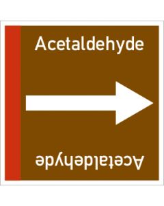 Rohrleitungskennzeichnung viereckig Acetaldehyde | Aufkleber · Magnetschild · Aluminiumschild
