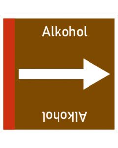 Rohrleitungskennzeichnung viereckig Alkohol | Aufkleber · Magnetschild · Aluminiumschild