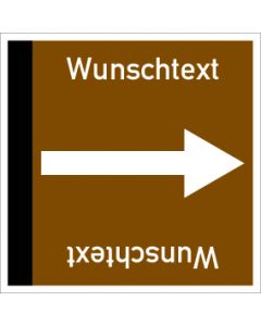 Rohrleitungskennzeichnung viereckig Wunschtext | Aufkleber · Magnetschild · Aluminiumschild