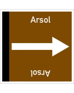 Rohrleitungskennzeichnung viereckig Arsol | Aufkleber · Magnetschild · Aluminiumschild