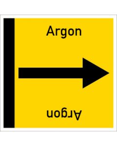 Rohrleitungskennzeichnung viereckig Argon | Aufkleber · Magnetschild · Aluminiumschild