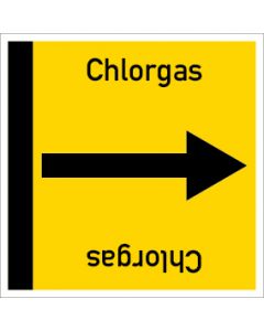 Rohrleitungskennzeichnung viereckig Chlorgas | Aufkleber · Magnetschild · Aluminiumschild