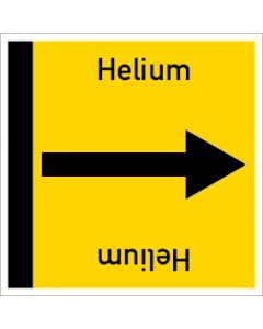 Rohrleitungskennzeichnung viereckig Helium | Aufkleber · Magnetschild · Aluminiumschild