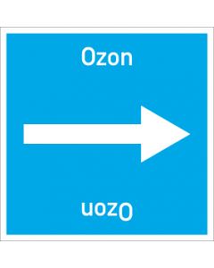 Rohrleitungskennzeichnung viereckig Ozon | Aufkleber · Magnetschild · Aluminiumschild