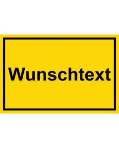 Hinweiszeichen Winterdienst Wunschtext | gelb