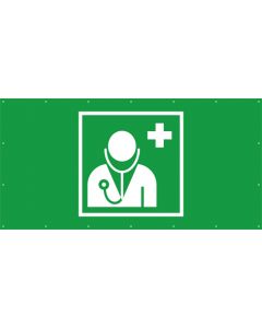 Rettungszeichen PVC Plane Arzt, Ärztliche Hilfe