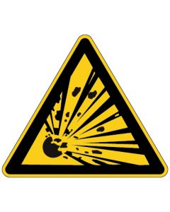 Warnzeichen · Aufkleber | Schild | Magnetschild | Fußbodenaufkleber · Warnung vor explosionsgefährlichen Stoffen