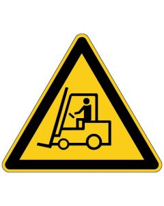 Warnzeichen Warnung vor Flurförderzeugen · Aufkleber | Schild | Magnetschild | Aufkleber stark haftend | Aluminiumschild selbstklebend | Fußbodenaufkleber