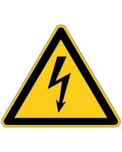 Warnzeichen · Aufkleber | Schild | Magnetschild | Fußbodenaufkleber · Warnung vor elektrischer Spannung