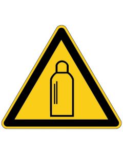 Warnzeichen Warnung vor Gasflaschen · Aufkleber | Schild | Magnetschild | Aufkleber stark haftend | Aluminiumschild selbstklebend | Fußbodenaufkleber