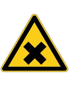 Warnzeichen Warnung vor gesundheitsschädlichen oder reizenden Stoffen · Aufkleber | Schild | Magnetschild | Aufkleber stark haftend | Aluminiumschild selbstklebend | Fußbodenaufkleber