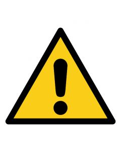 Warnzeichen Allgemeines Warnzeichen · ISO 7010 W001 · Aufkleber | Schild | Magnetschild | Aufkleber stark haftend | Aluminiumschild selbstklebend | Fußbodenaufkleber