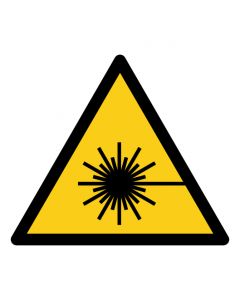 Warnzeichen Warnung vor Laserstrahl · ISO 7010 W004 · Aufkleber | Schild | Magnetschild | Aufkleber stark haftend | Aluminiumschild selbstklebend | Fußbodenaufkleber